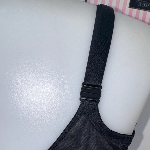 Victoria's Secret Black and Pink Lace Bra Set38G push up & L Brazilian NWT - Picture 9 of 13